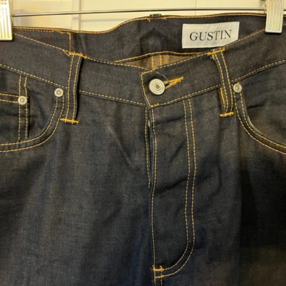 Gustin 145 Natural Indigo x Persimmon Selvedge Denim Jeans